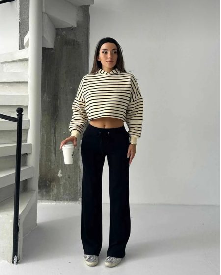 Kadın Modern Siyah Pantolon