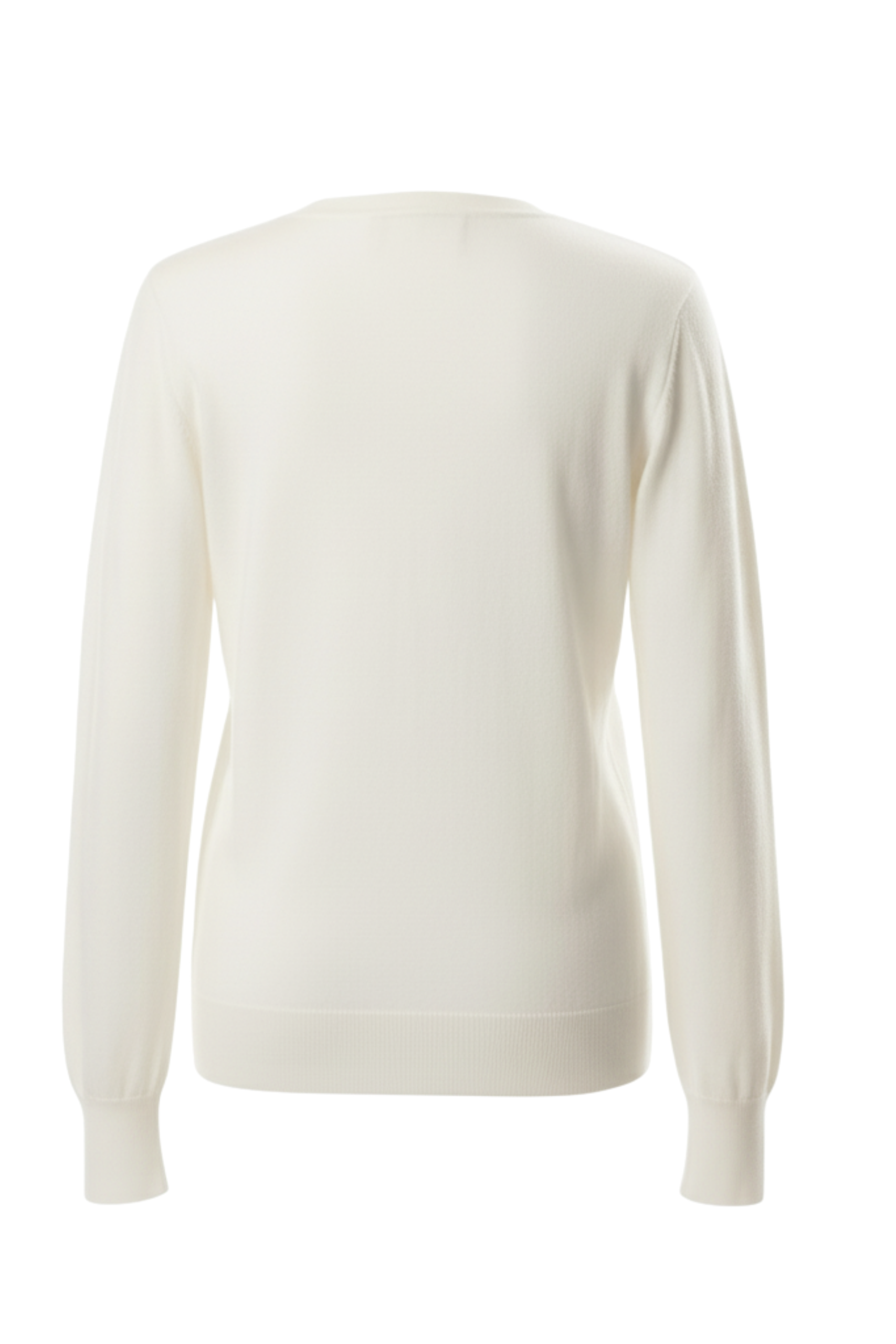 Ekru V Yaka Düğmeli Basic Triko Kadın Hırka - Görsel 3