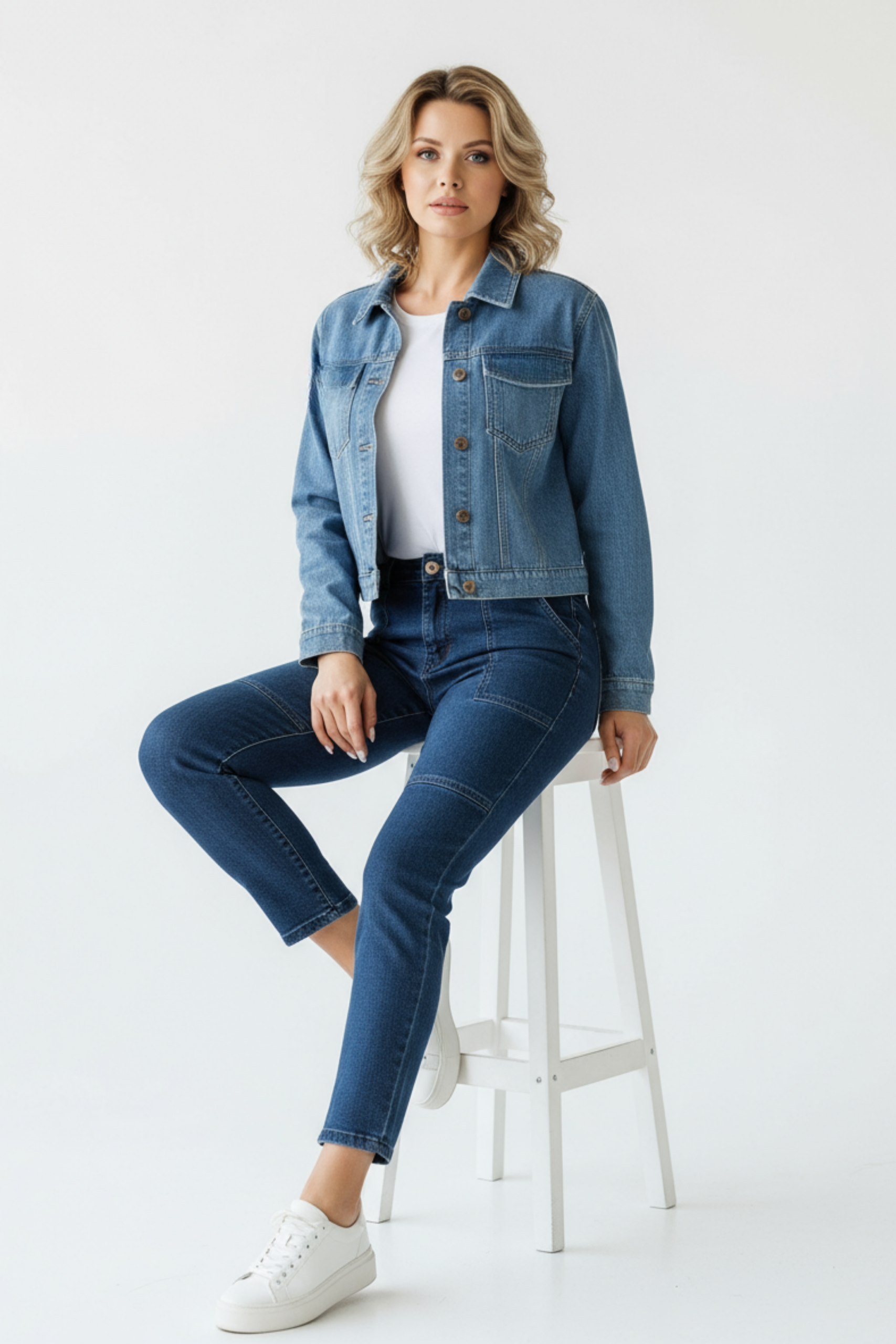 Kot Gömlek ve Kot Pantolon İkili Takım - Görsel 2