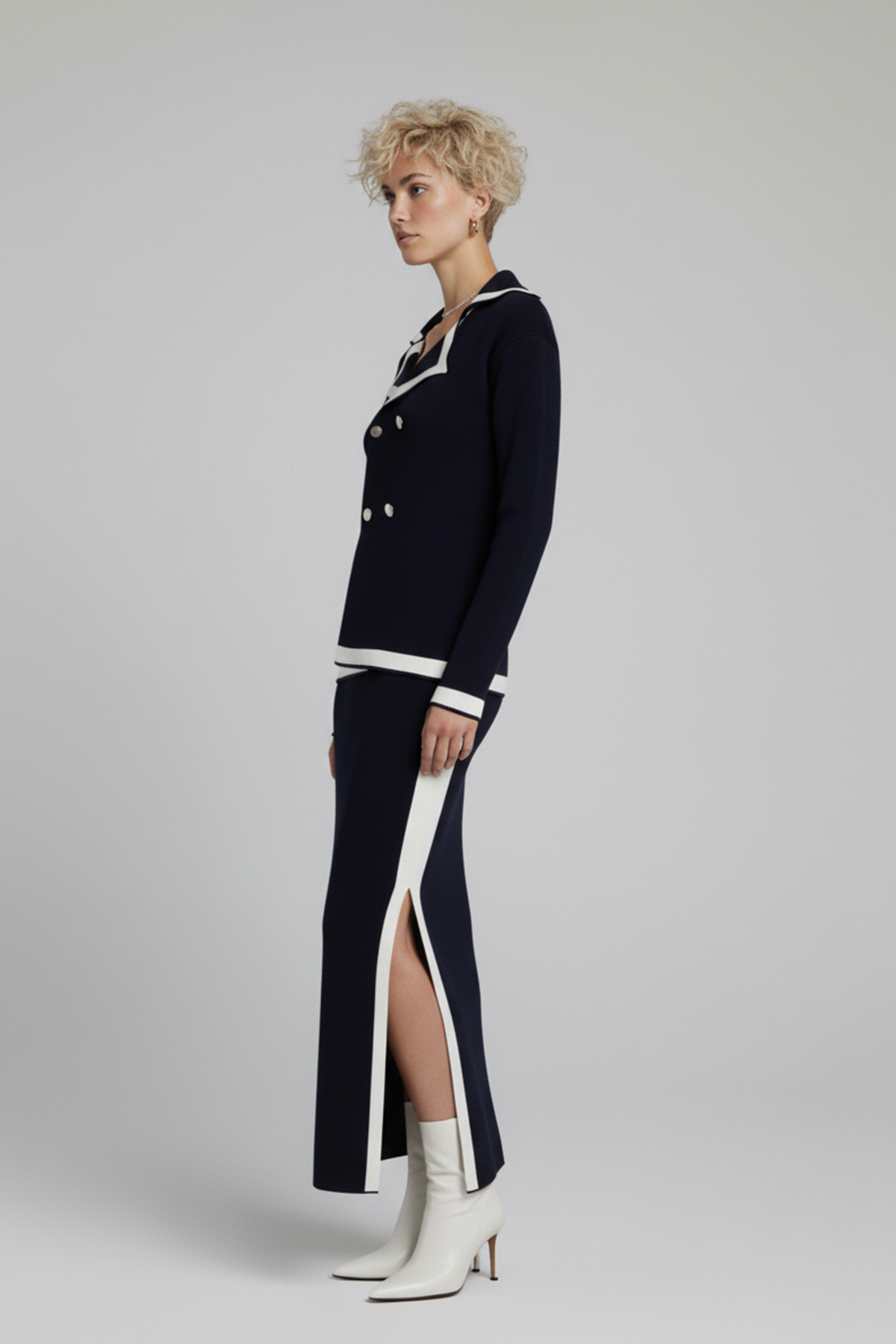 Kadın Triko Ceket Etek İkili Takım - Görsel 3