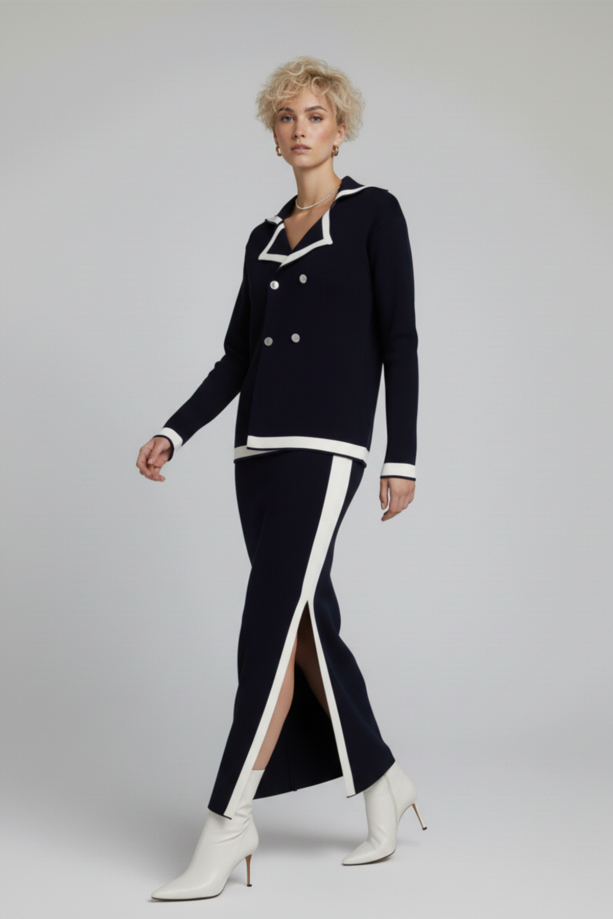 Kadın Triko Ceket Etek İkili Takım - Görsel 4