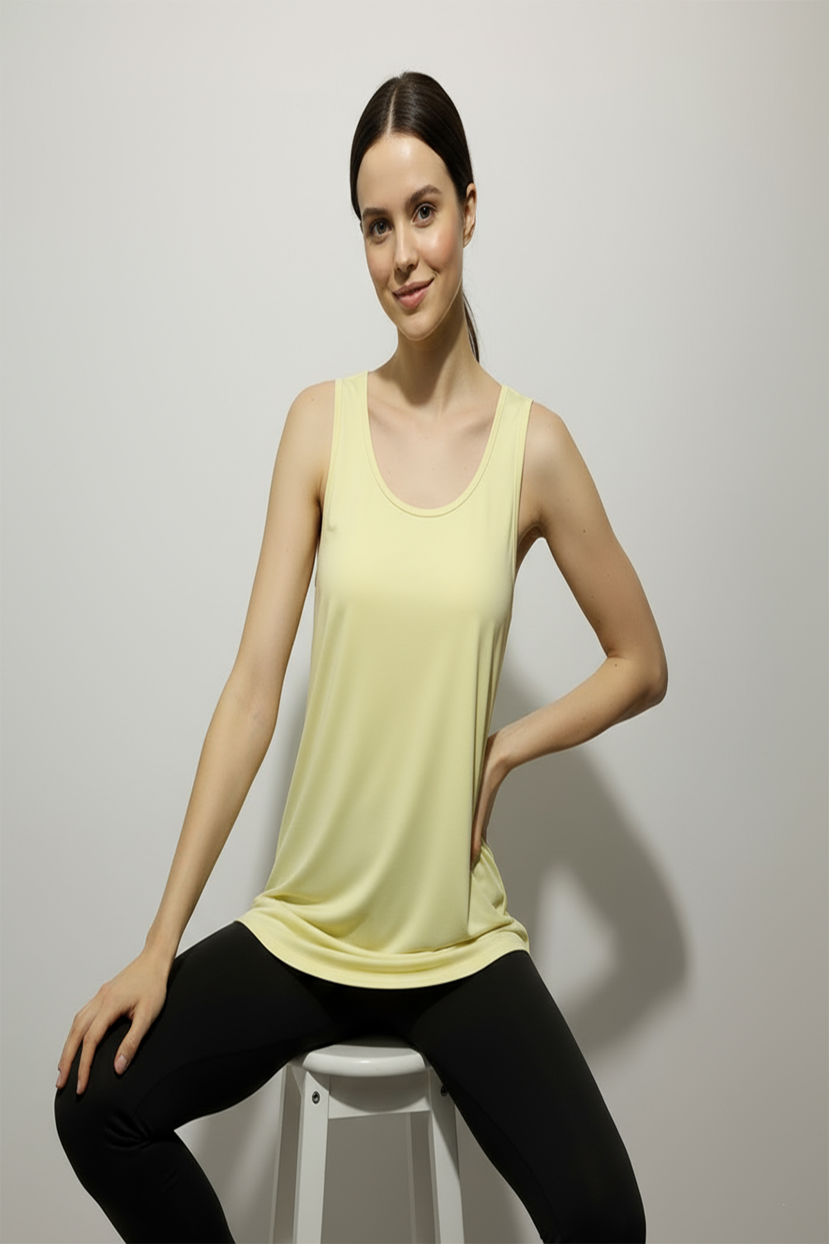 Kadın Uzun Atlet - Sarı - Görsel 2