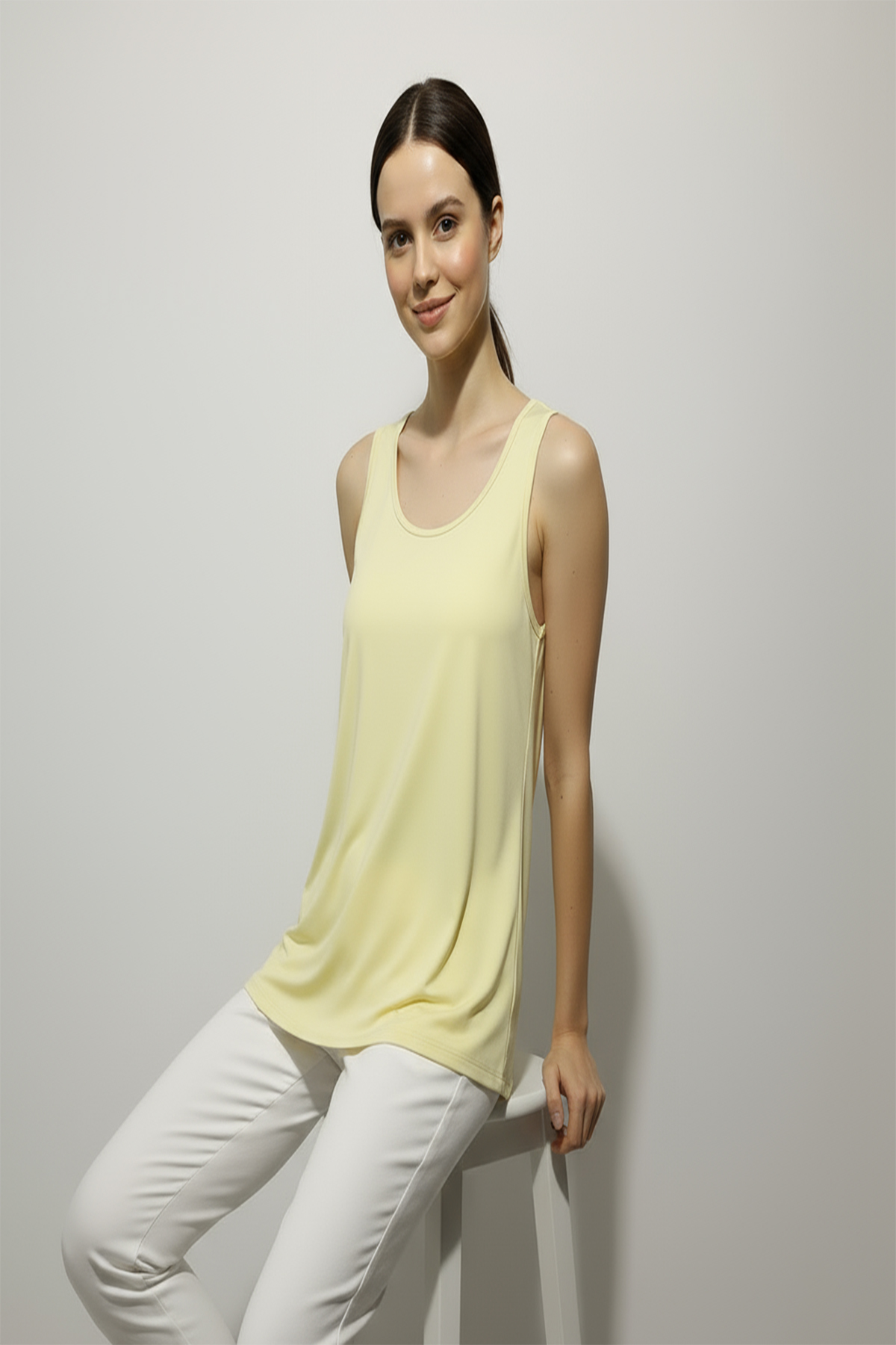 Kadın Uzun Atlet - Sarı - Görsel 3