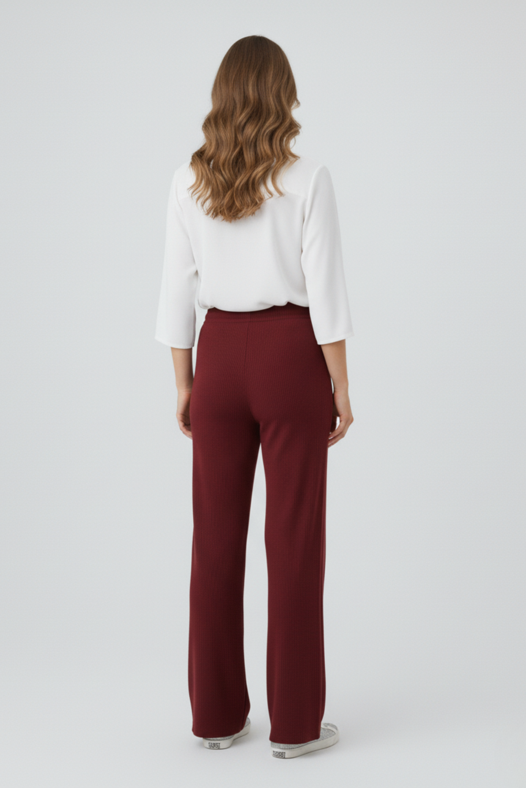 Kadın Modern Bordo Pantolon - Görsel 4