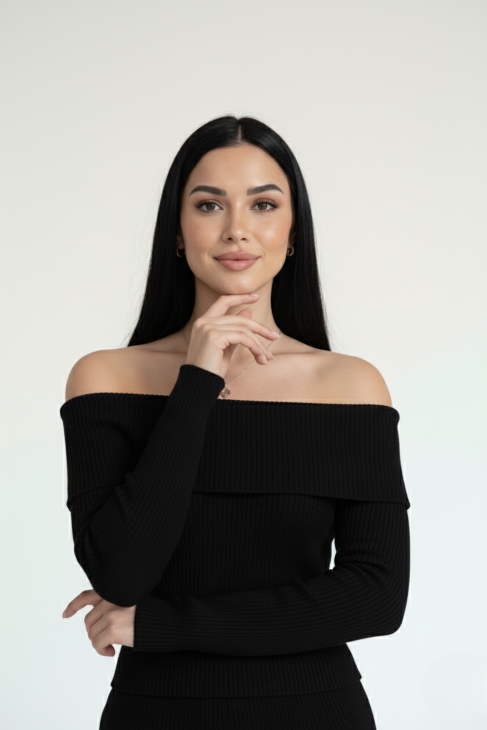 Kadın Madonna Yaka Siyah Alt Üst Takım - Görsel 2