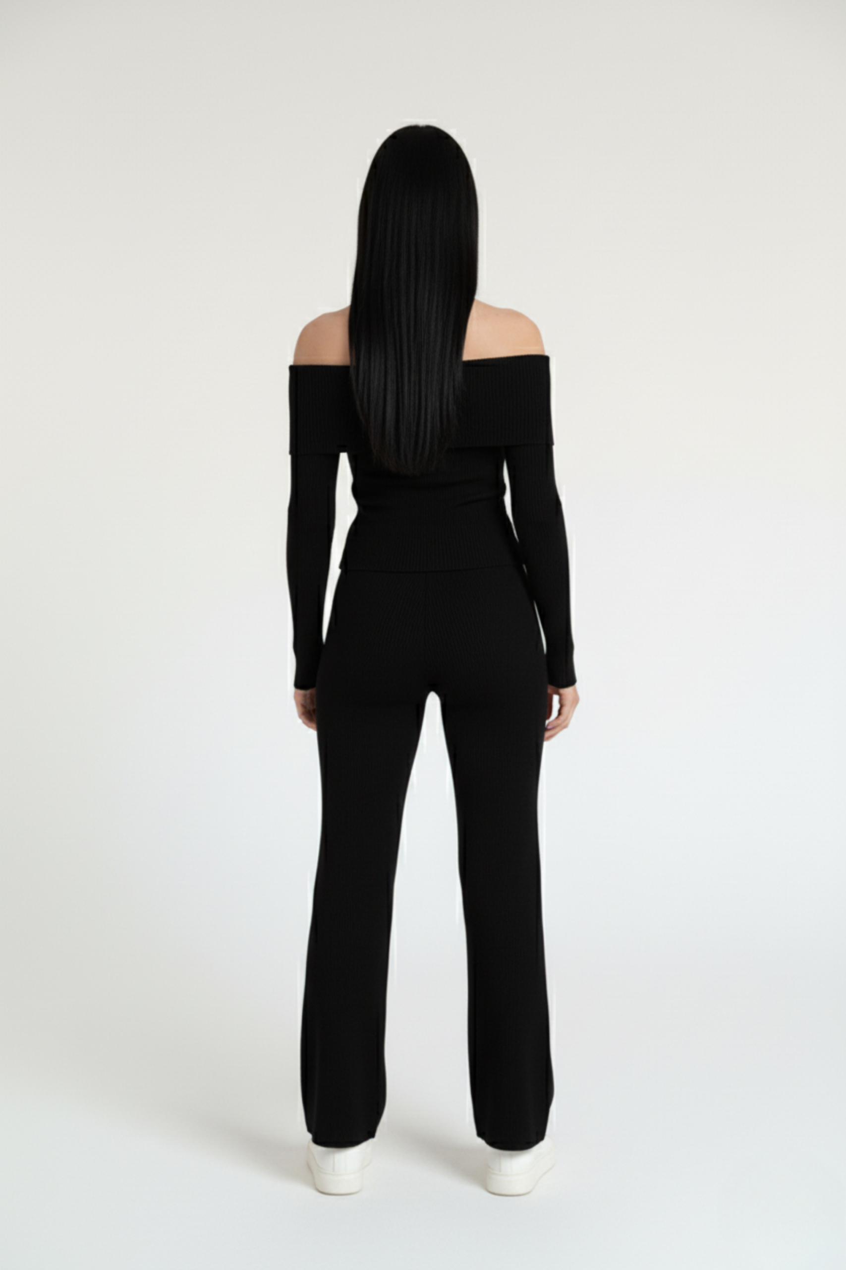 Kadın Madonna Yaka Siyah Alt Üst Takım - Görsel 3