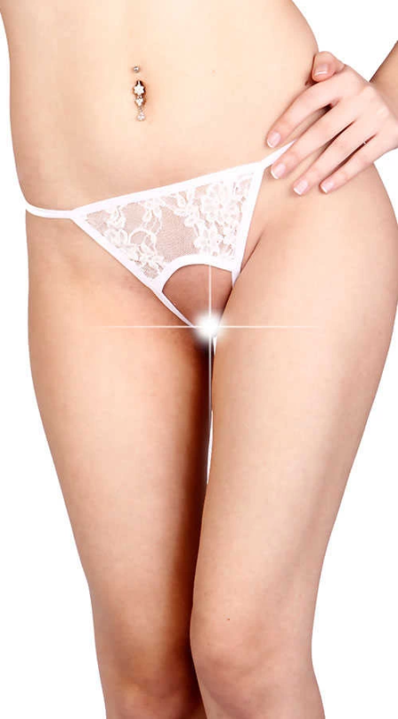 Beyaz Özel Bölgesi Açık Fantazi String TM1163