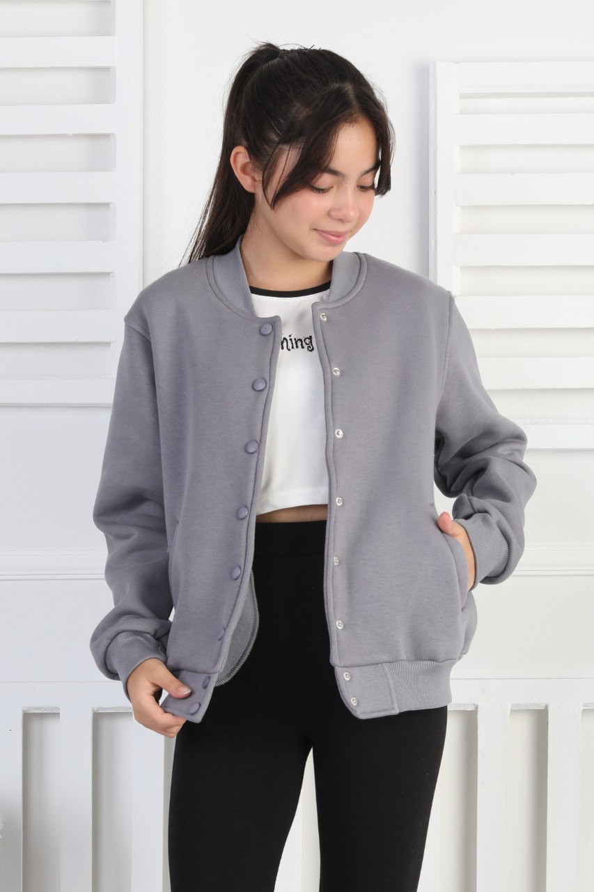 Şardonlu 3 İplik Çıtçıtlı Kız Çocuk Sweatshirt 2 Şardonlu 3 İplik Çıtçıtlı Kız Çocuk Sweatshirt - Görsel 2