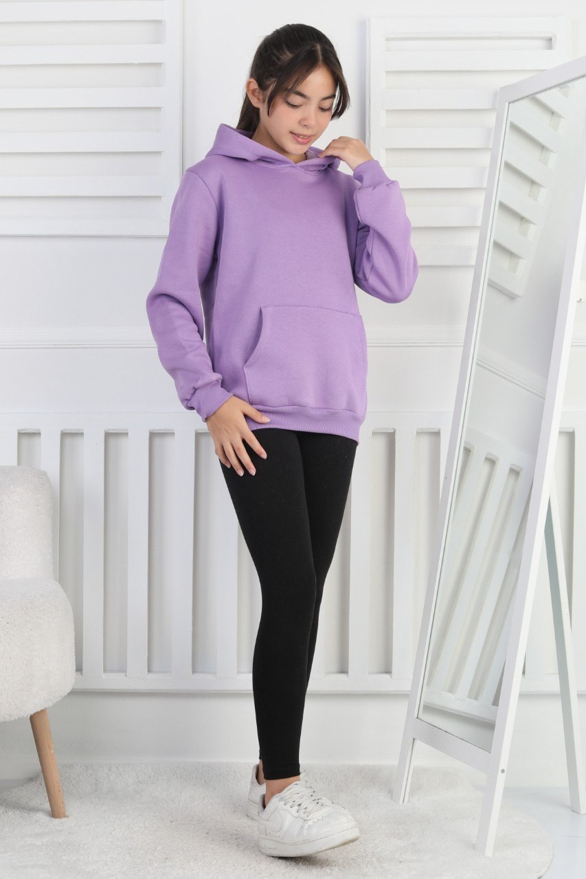 Şardonlu 3 İplik Kapşonlu Kız Çocuk Sweatshirt 3 Şardonlu 3 İplik Kapşonlu Kız Çocuk Sweatshirt - Görsel 3