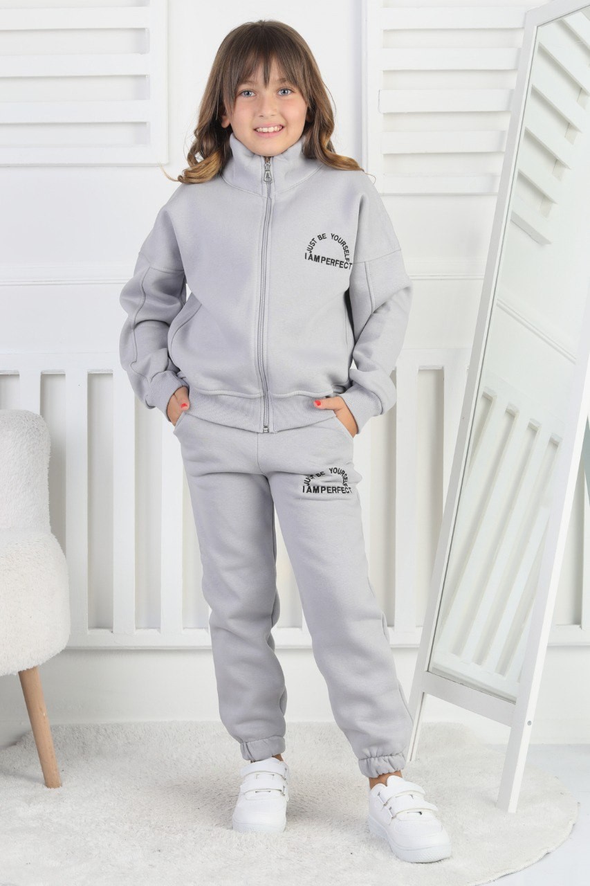 Üç İplik Fermuarlı Baskılı Kız Çocuk Takım 2 Üç İplik Fermuarlı Baskılı Kız Çocuk Takım - Görsel 2