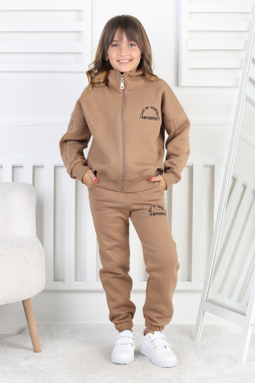 Üç İplik Fermuarlı Baskılı Kız Çocuk Takım 2 Üç İplik Fermuarlı Baskılı Kız Çocuk Takım - Görsel 2