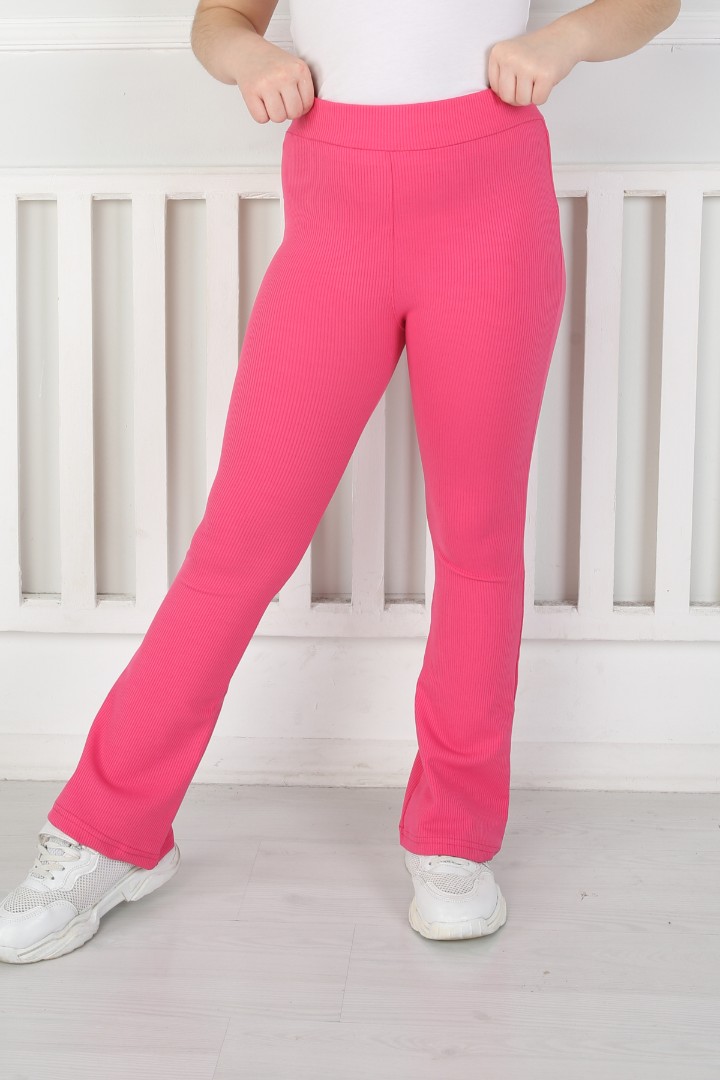 İspanyol Paça Birinci Kalite Fitilli Kumaş Fuşya Kız Çocuk Günlük Tayt 4 İspanyol Paça Birinci Kalite Fitilli Kumaş Fuşya Kız Çocuk Günlük Tayt - Görsel 4