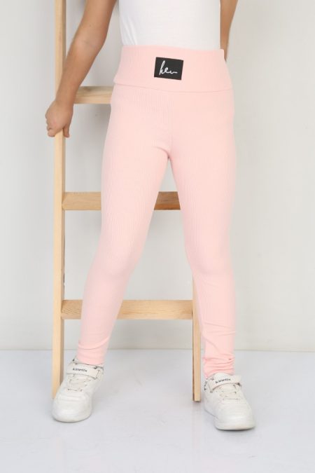 Şardonlu Fitilli Kumaş Arma Detaylı Kız Çocuk Günlük Tayt