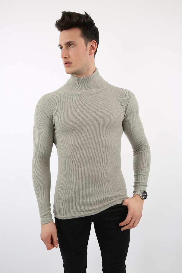 Fitili Likralı Kumaş Erkek Günlük Boğazlı Body 1 Fitili Likralı Kumaş Erkek Günlük Boğazlı Body