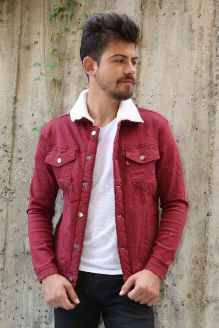 İçi Kürklü Çıtçıt Düğmeli Kalın Spor Erkek Günlük Kot Mont