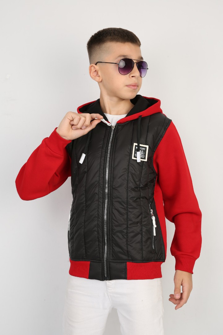 Üç İplik Kapşonlu Fermuarlı İçi Termal Erkek Çocuk Günlük Sweatshirt 3 Üç İplik Kapşonlu Fermuarlı İçi Termal Erkek Çocuk Günlük Sweatshirt - Görsel 3