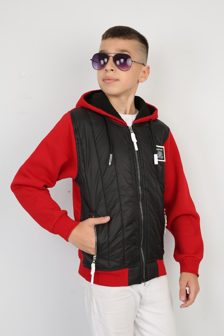 Üç İplik Kapşonlu Fermuarlı İçi Termal Erkek Çocuk Günlük Sweatshirt 4 Üç İplik Kapşonlu Fermuarlı İçi Termal Erkek Çocuk Günlük Sweatshirt - Görsel 4