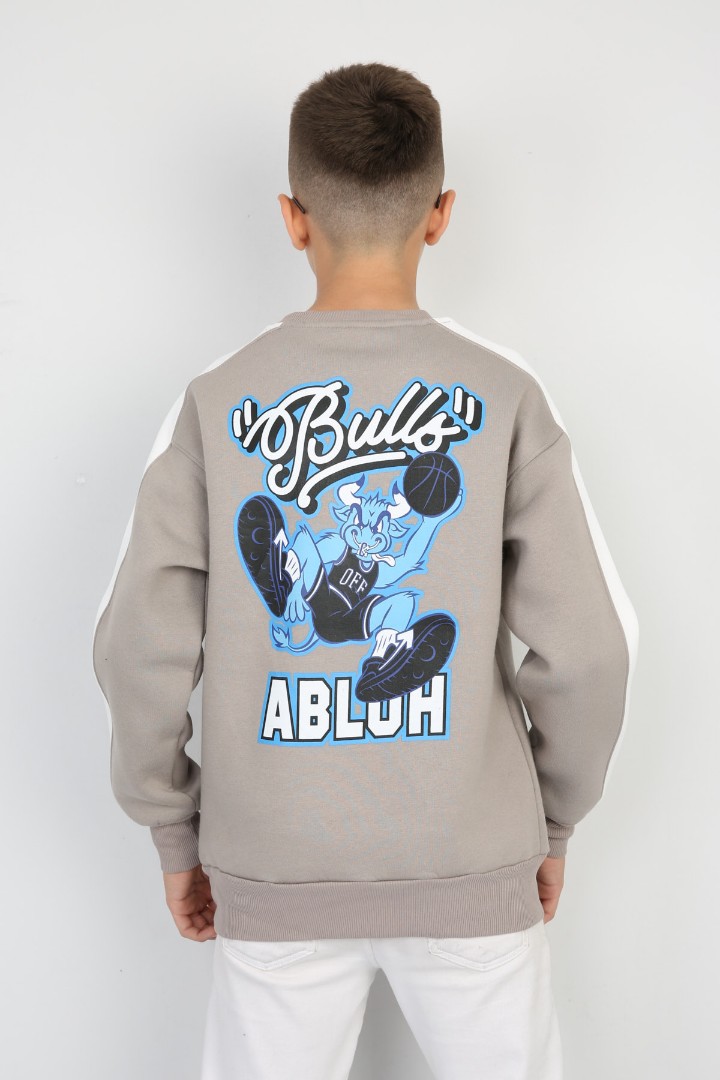 Üç İplik Şardonlu Arka Baskılı Erkek Çocuk Günlük Sweatshirt 5 Üç İplik Şardonlu Arka Baskılı Erkek Çocuk Günlük Sweatshirt - Görsel 5