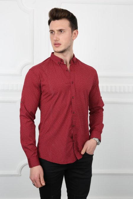 Erkek Günlük Desenli Uzun Kollu Gömlek