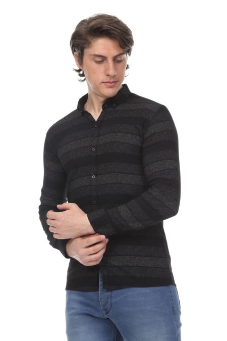 Erkek Günlük Full Likralı Desenli Gömlek