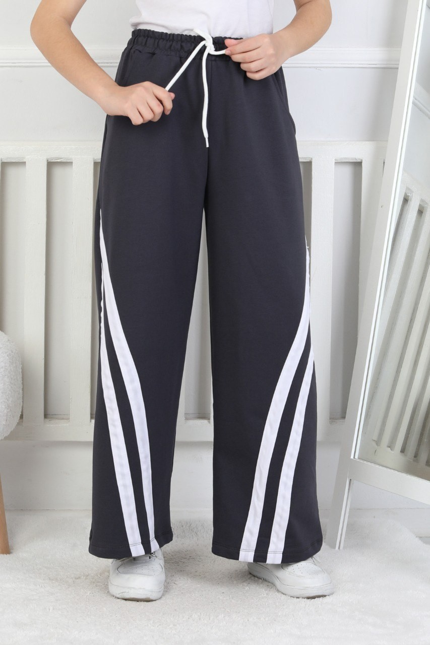 İki İplik Çapraz Çizgili Kız Çocuk Eşofman Altı 3 İki İplik Çapraz Çizgili Kız Çocuk Eşofman Altı - Görsel 3