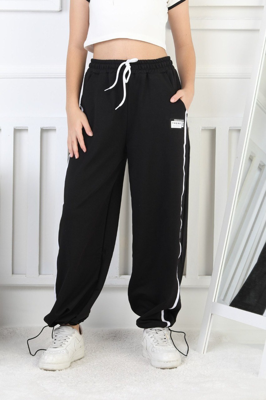 İki İplik Çizgili Kız Çocuk Eşofman Altı 2 İki İplik Çizgili Kız Çocuk Eşofman Altı - Görsel 2